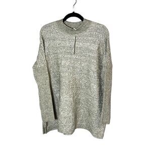 NWT Soft Surroundings ”Alena” Long Line Cable-knit Sage Green Sweater Size Mediu